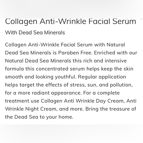 ✨ New ✨ Dead Sea Collagen Facial Serum ✨ - Picture 10 of 11